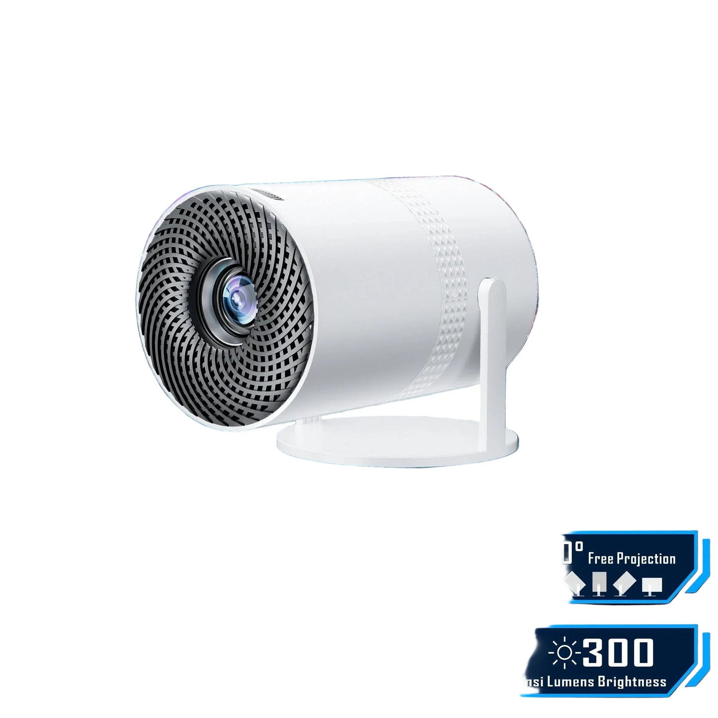 Salange P300 Mini Portable Projector - 4K 8K Video Decoding, 720P HD, Android 11, Wi-Fi, BT 5.1