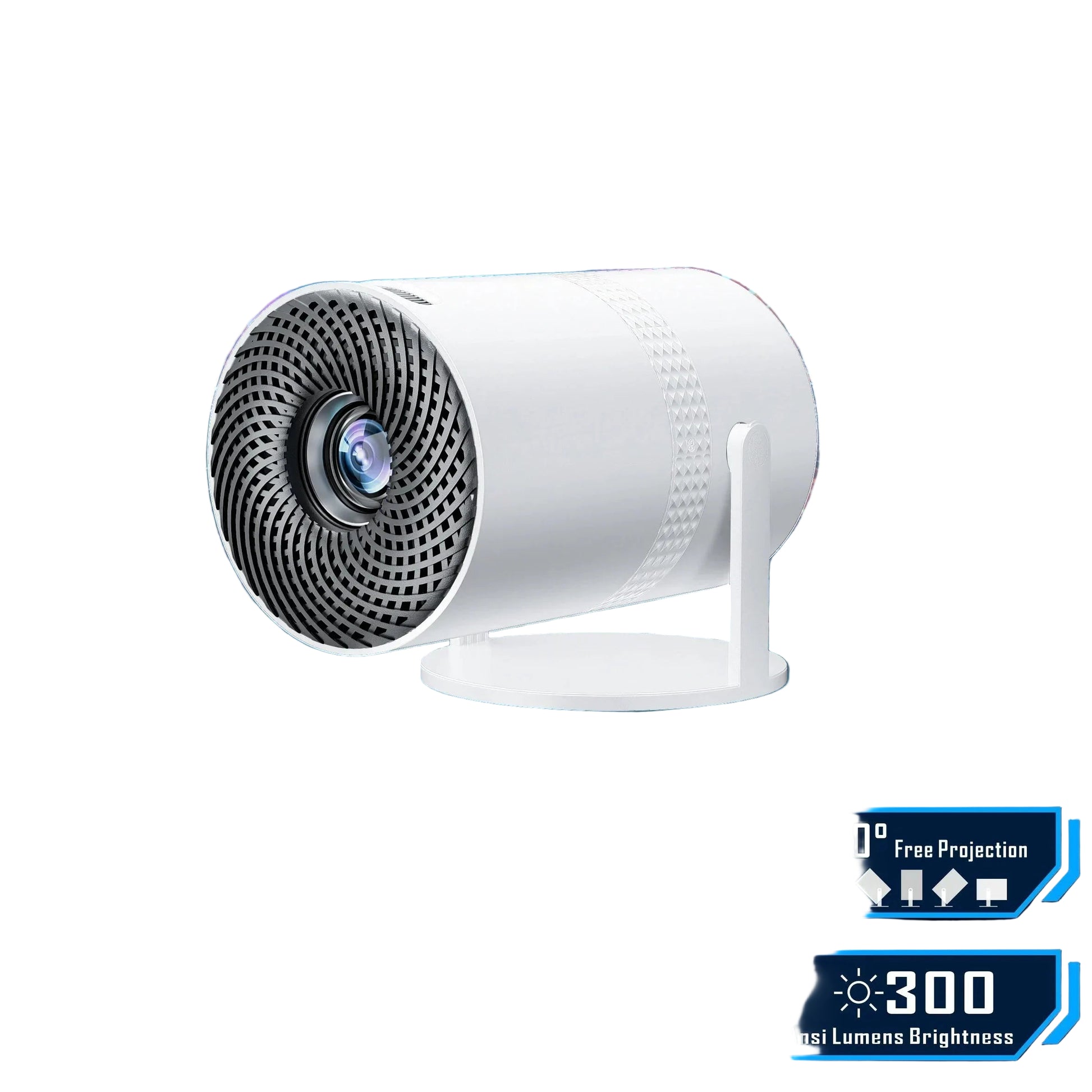 Salange P300 Mini Portable Projector - 4K 8K Video Decoding, 720P HD, Android 11, Wi-Fi, BT 5.1